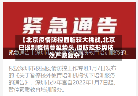 【北京疫情防控面临较大挑战,北京已遏制疫情蔓延势头,但防控形势依然严峻复杂】-第2张图片