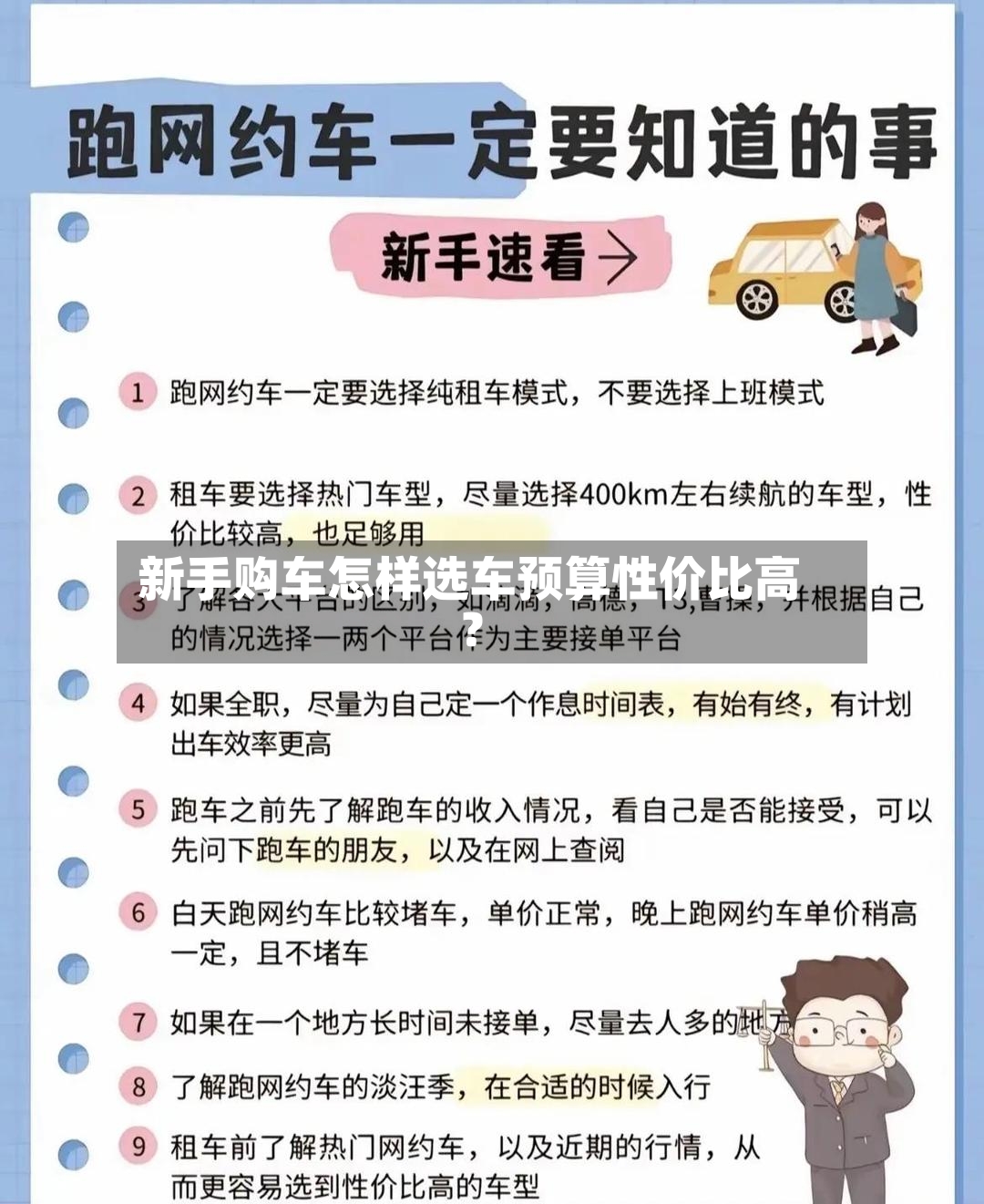 新手购车怎样选车预算性价比高？