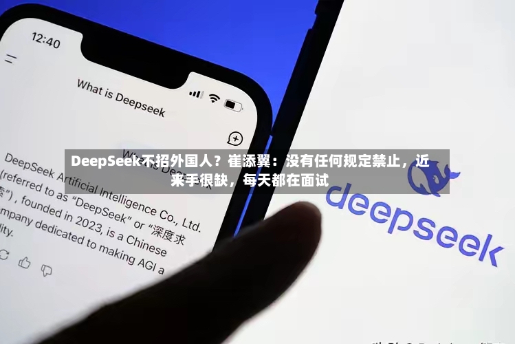 DeepSeek不招外国人？崔添翼：没有任何规定禁止，近来人手很缺，每天都在面试