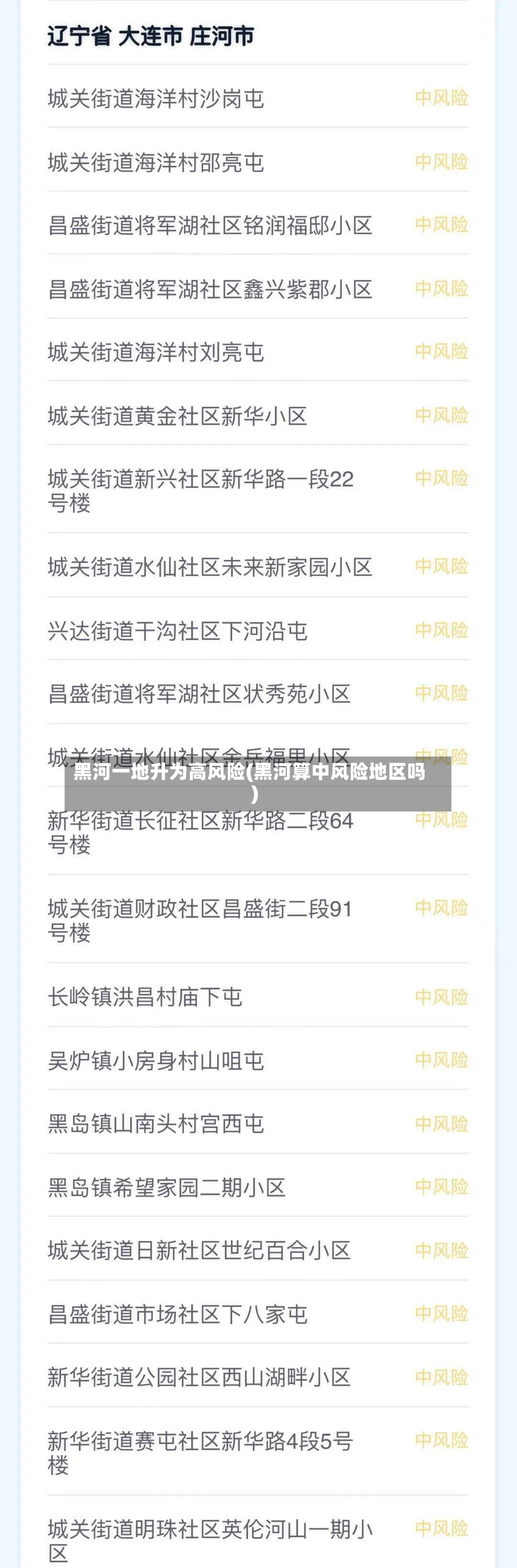 黑河一地升为高风险(黑河算中风险地区吗)-第2张图片