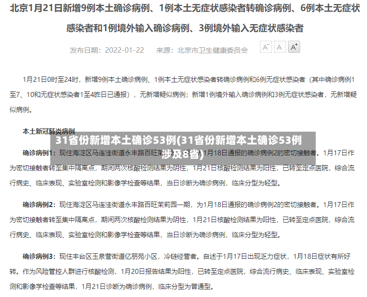 31省份新增本土确诊53例(31省份新增本土确诊53例 涉及8省)-第2张图片