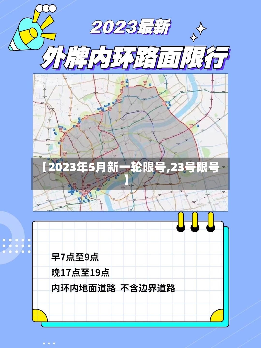 【2023年5月新一轮限号,23号限号】