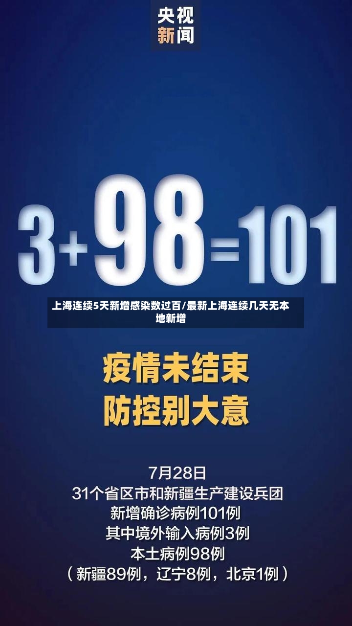 上海连续5天新增感染数过百/最新上海连续几天无本地新增