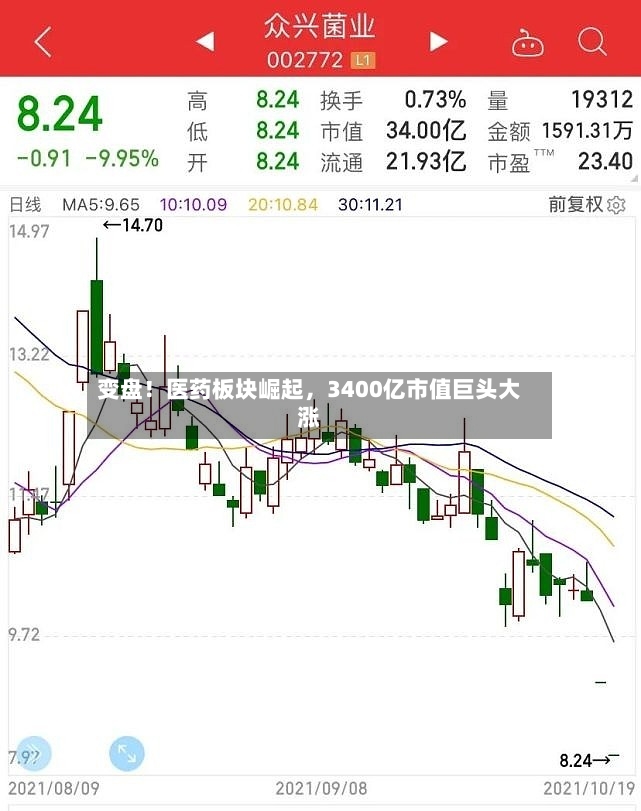 变盘！医药板块崛起，3400亿市值巨头大涨