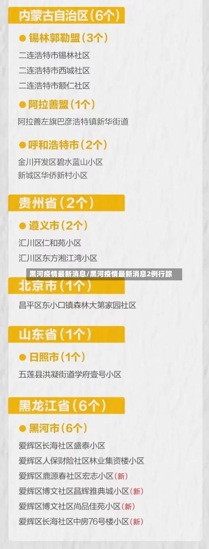 黑河疫情最新消息/黑河疫情最新消息2例行踪-第3张图片