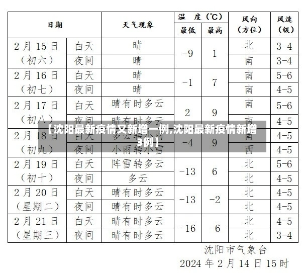 【沈阳最新疫情又新增一例,沈阳最新疫情新增3例】