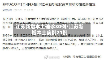 江苏新增本土确诊30例/江苏新增本土病例21例-第3张图片