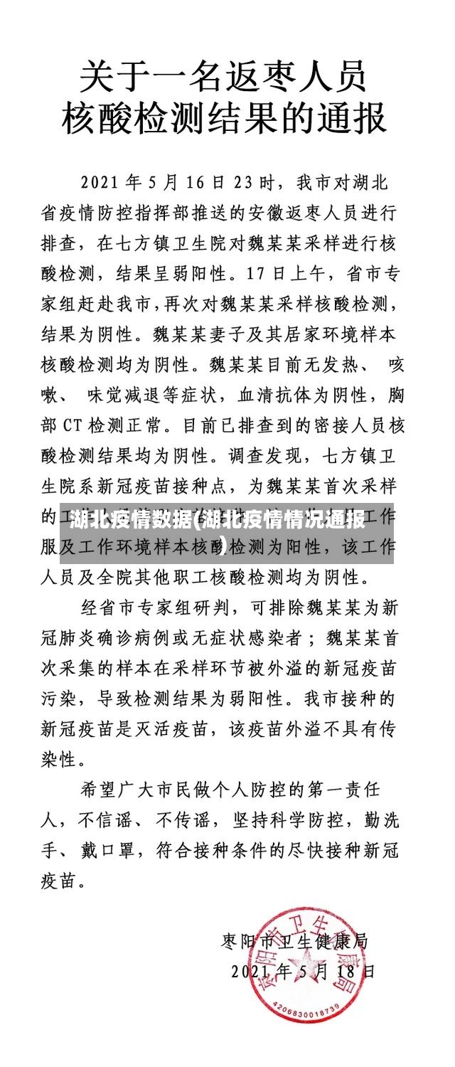 湖北疫情数据(湖北疫情情况通报)