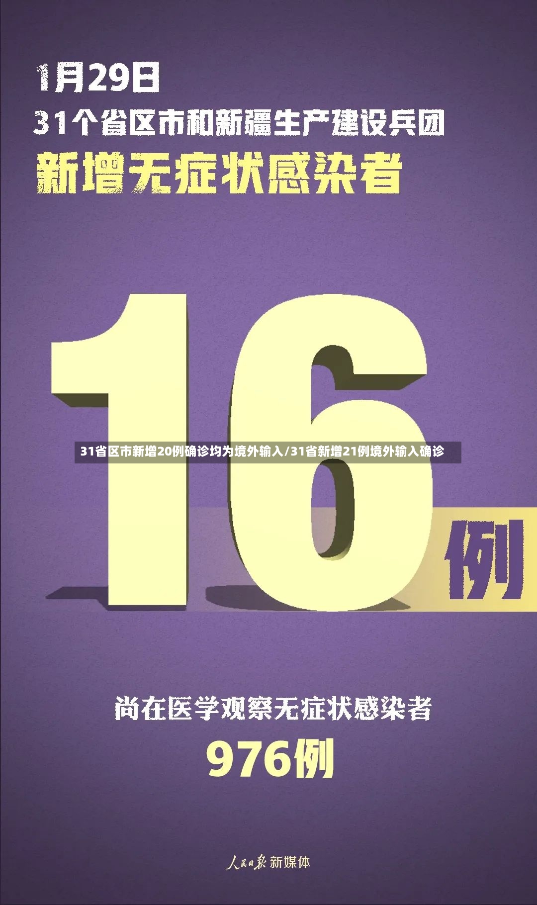 31省区市新增20例确诊均为境外输入/31省新增21例境外输入确诊-第3张图片
