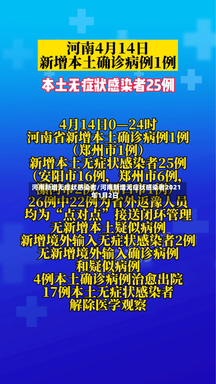 河南新增无症状感染者/河南新增无症状感染者2021年1月2日