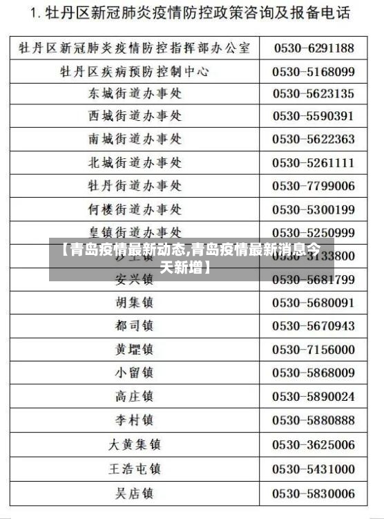 【青岛疫情最新动态,青岛疫情最新消息今天新增】